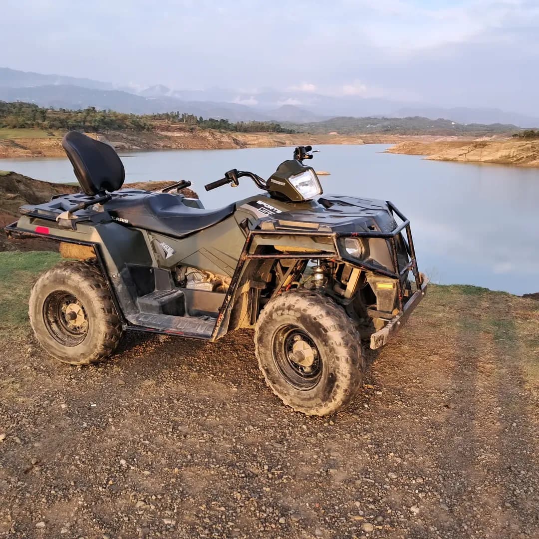Atv bikes on the lake