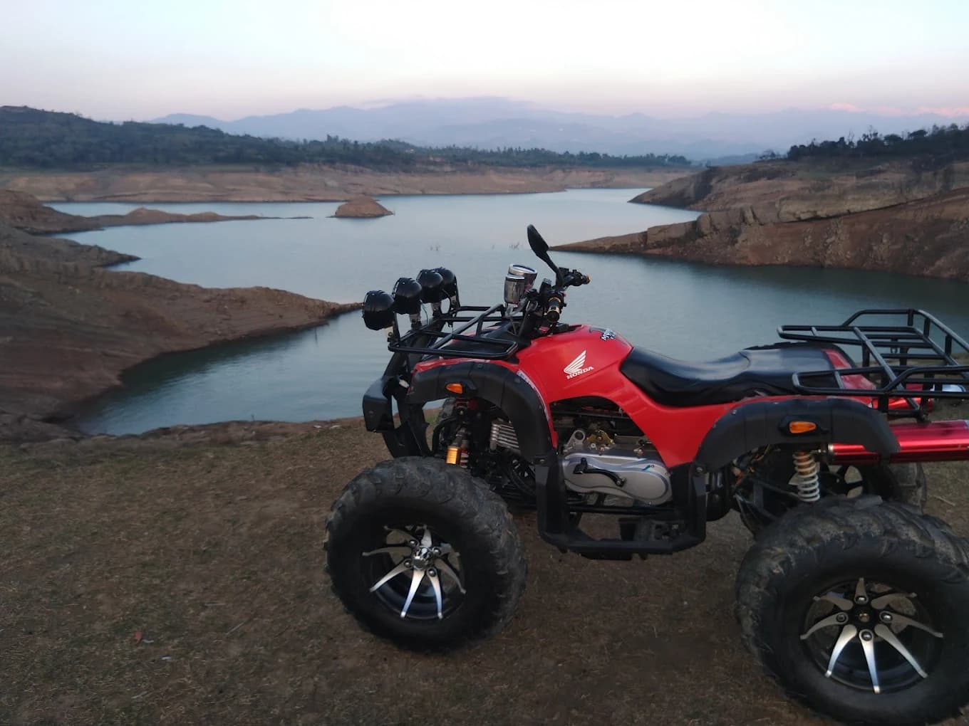 Atv bikes on the lake
