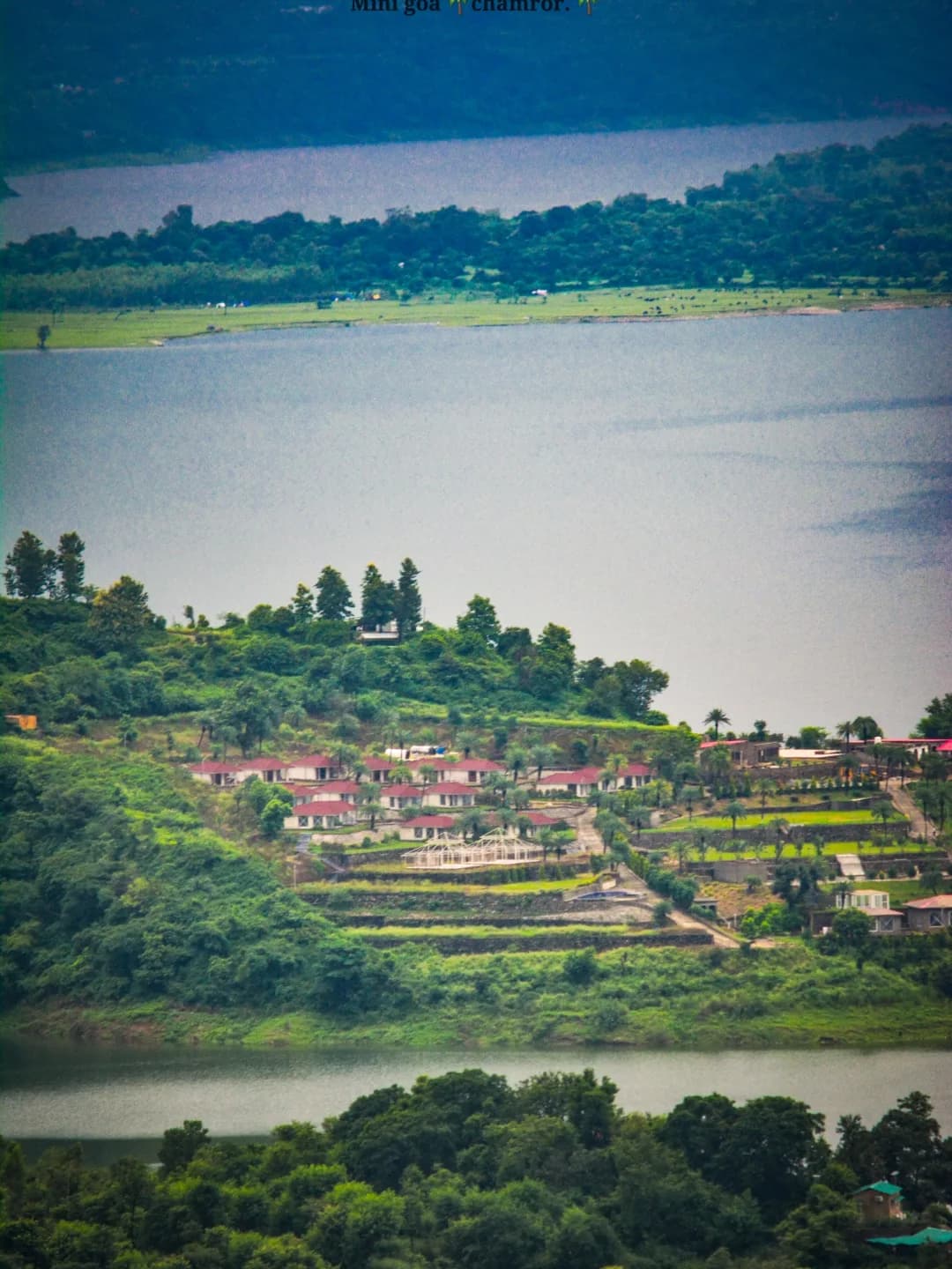 Road and lake view near Mini Goa