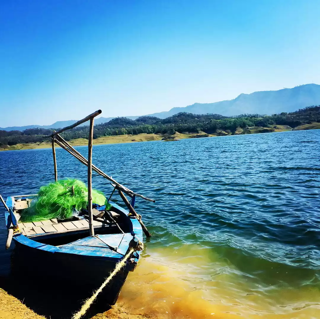 Boating on the lake